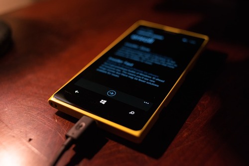 Mobile phone on charge